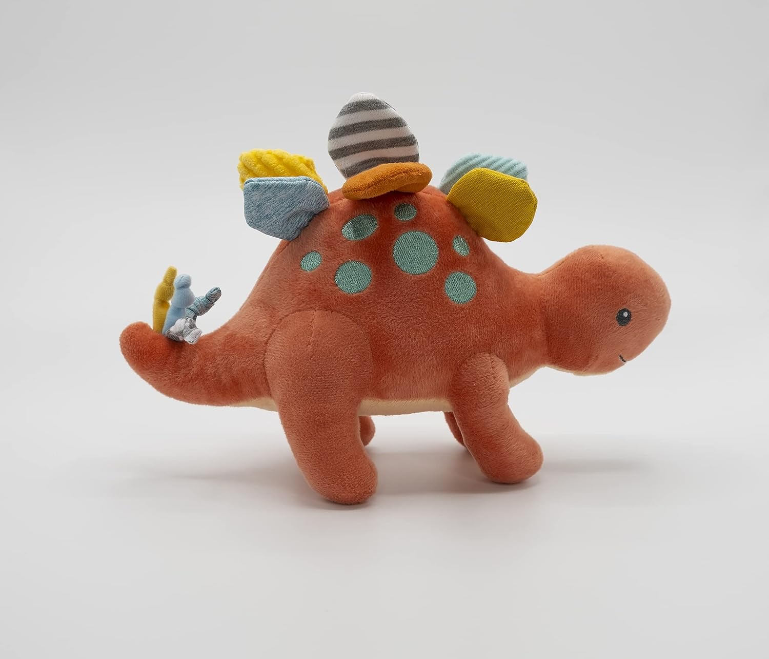 Mary Meyer Pebblesaurus Stuffed Animal Soft Toy, 10-Inches, Coral Dinosaur