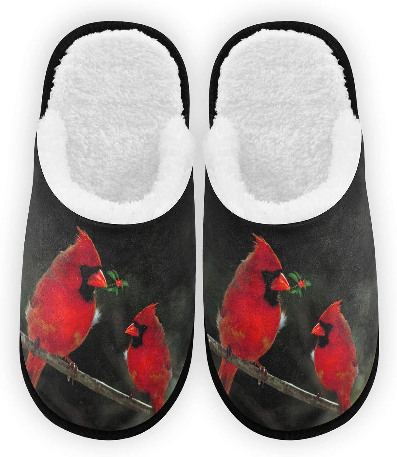 red bird slippers