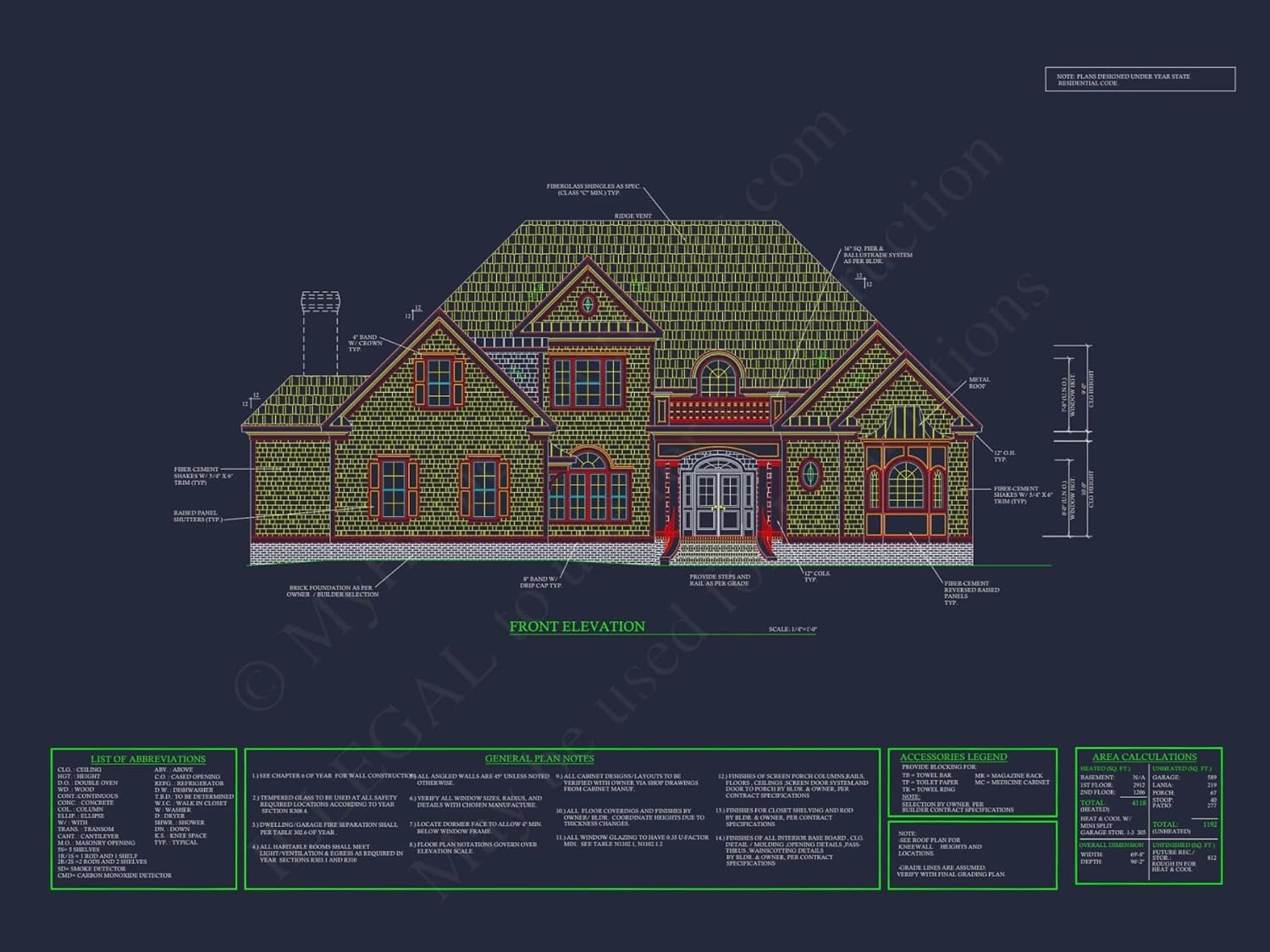 18-1480B HOUSE PLAN - Ownerful House Floor Plan Design | Architectural Blueprint CAD