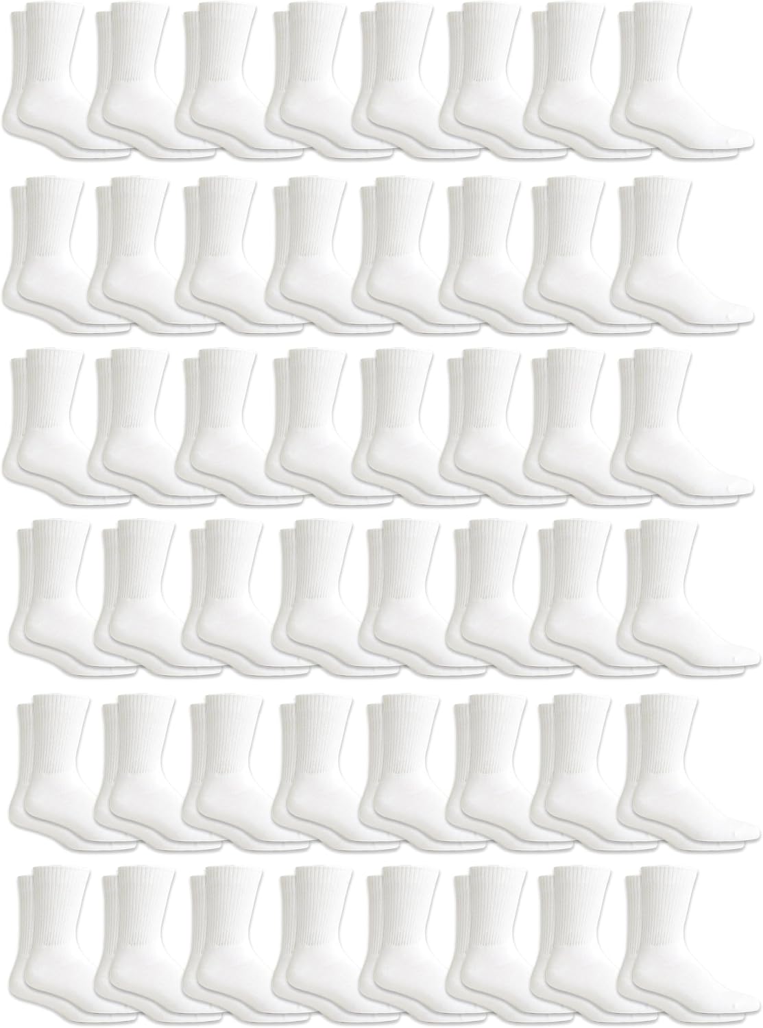 Yacht & Smith Mens Wholesale Bulk Sports Crew, Athletic Case Pack Socks
