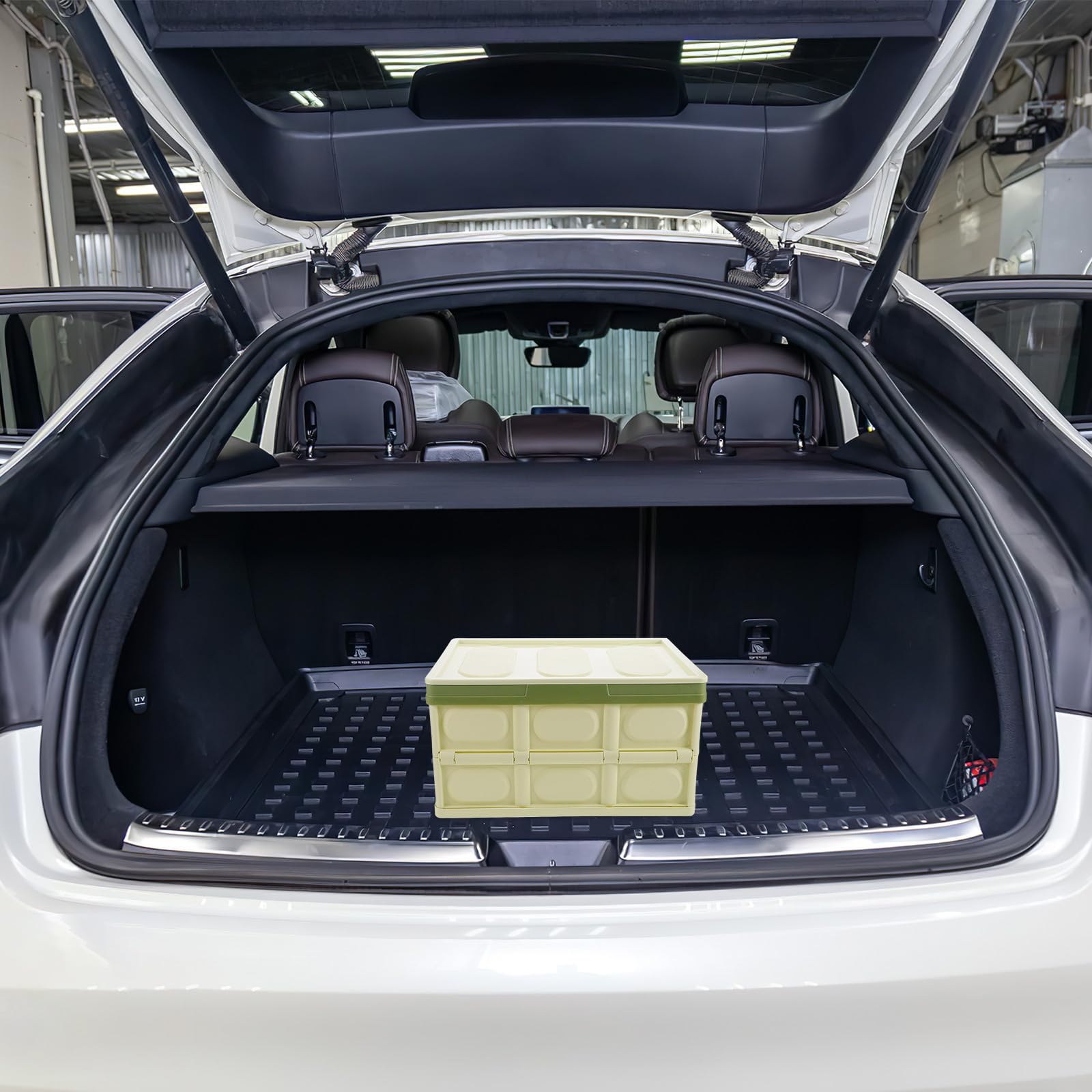 Faltbare Kofferraum Organizer Box Robuste Auto Aufbewahrungsbox aus Große Kapazität für Fahrzeug Kofferraum Praktischer Klapp Organizer zur Fahrzeugordnung Grün Klein