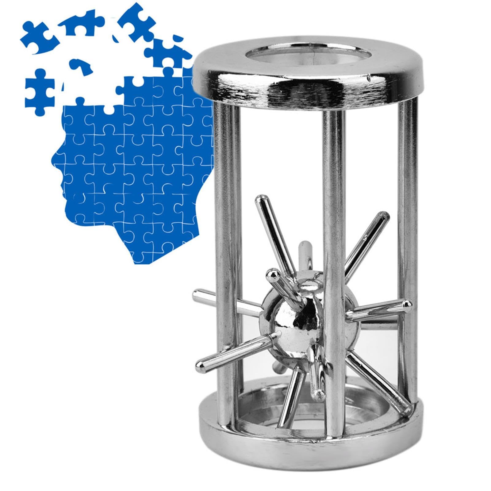 Watris Veiyi IQ Huzzle Puzzle, 7,5 x 4,5 x 4,5 cm, 3 x 1,8 x 1,8 pollici, in lega di zinco, gioco di pazienza per adulti