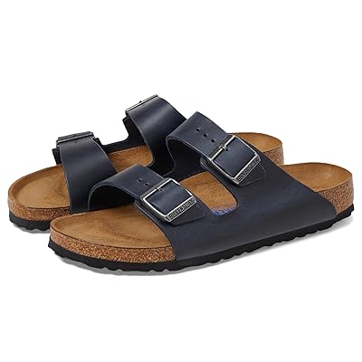 Birkenstock Arizona Soft Footbed Oiled Leather (Unisex) Sandals Blue Oiled Leather
