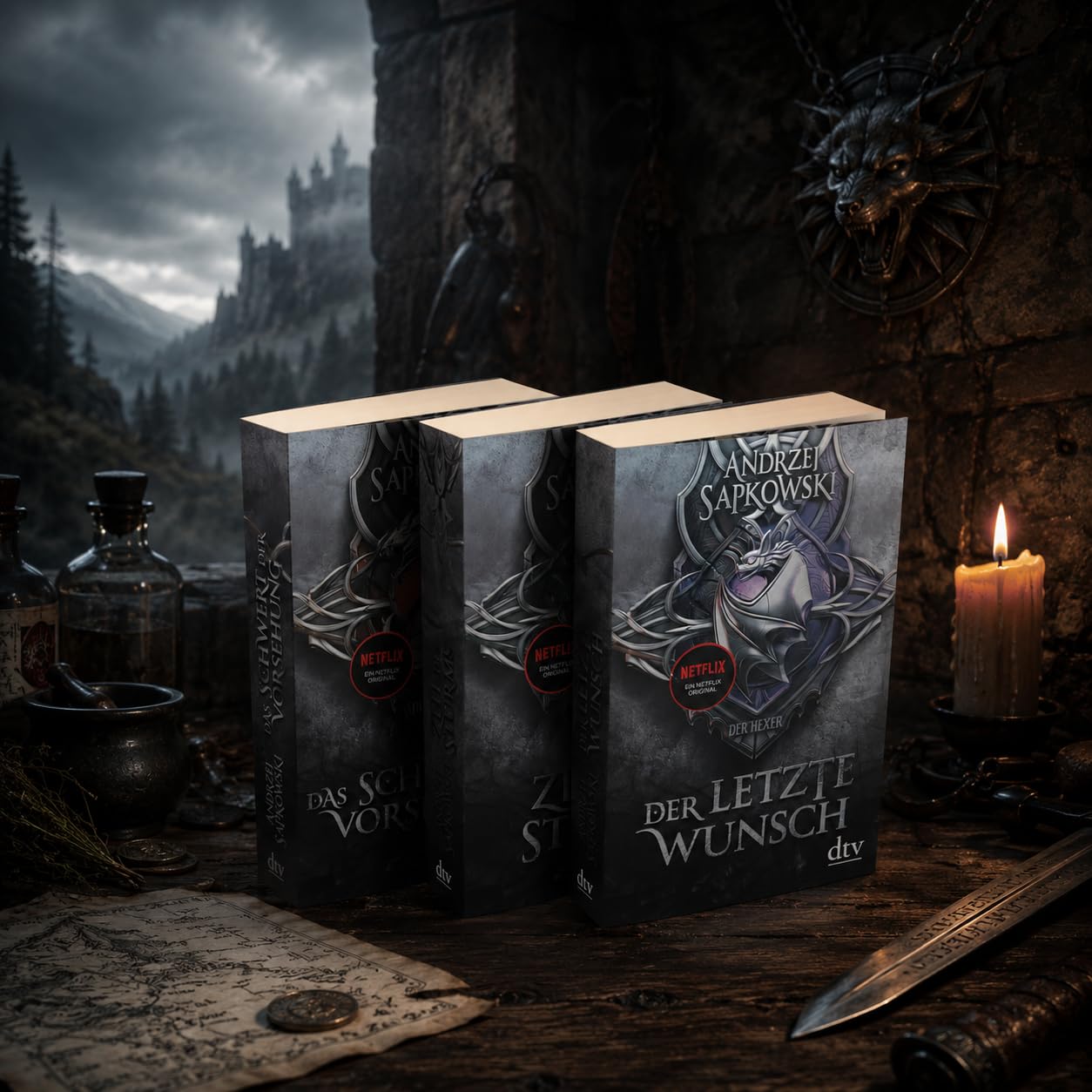 Andrzej Sapkowski - Die Vorgeschichte der Hexer Buchset Band 1-3: Der letzte Wunsch, Zeit des Sturms & Das Schwert der Vorsehung - The Witcher Saga mit exklusivem Lesezeichen für Fantasy Fans