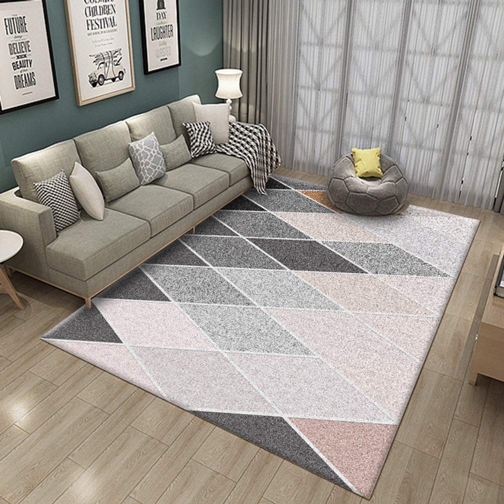 Buy MOXIC Soft Geometric Living Room Area Rugs Rectangular Children Crawling Bedroom Rug Fleece Anti-Slip Carpets Modern Home Decor Mats Indoor Outdoor Runners Nursery 4' X 5' — BookShops.in