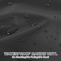 Vista 3 de Waterproof Synthetic Leather Upholstery Fabrics, Soft Anti-UV Material,Hypoallergenic Easy to Clean Non-Peeling (3Yard, Black)