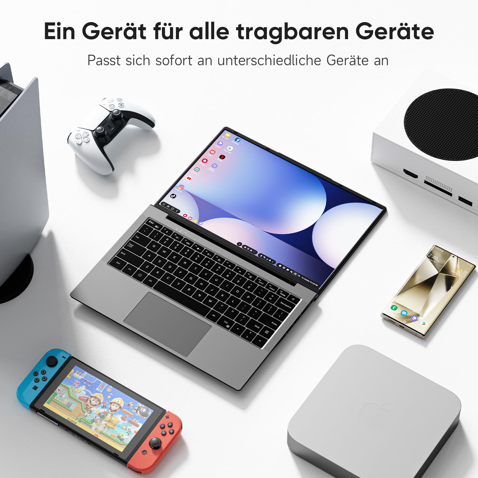splay LapDockモニター 本体 Dopesplay Lapdock for Samsung DeX Mode, 14.1 Inch HDR IPS Portable