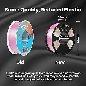 TEQStone Dual Color Silk PLA Filament 1.75mm Yellow Green 1KG, Shiny High Gloss Finish, Seamless Color Transition, Neatly Wound, Accuracy +/-0.02mm Vacuum Packaging