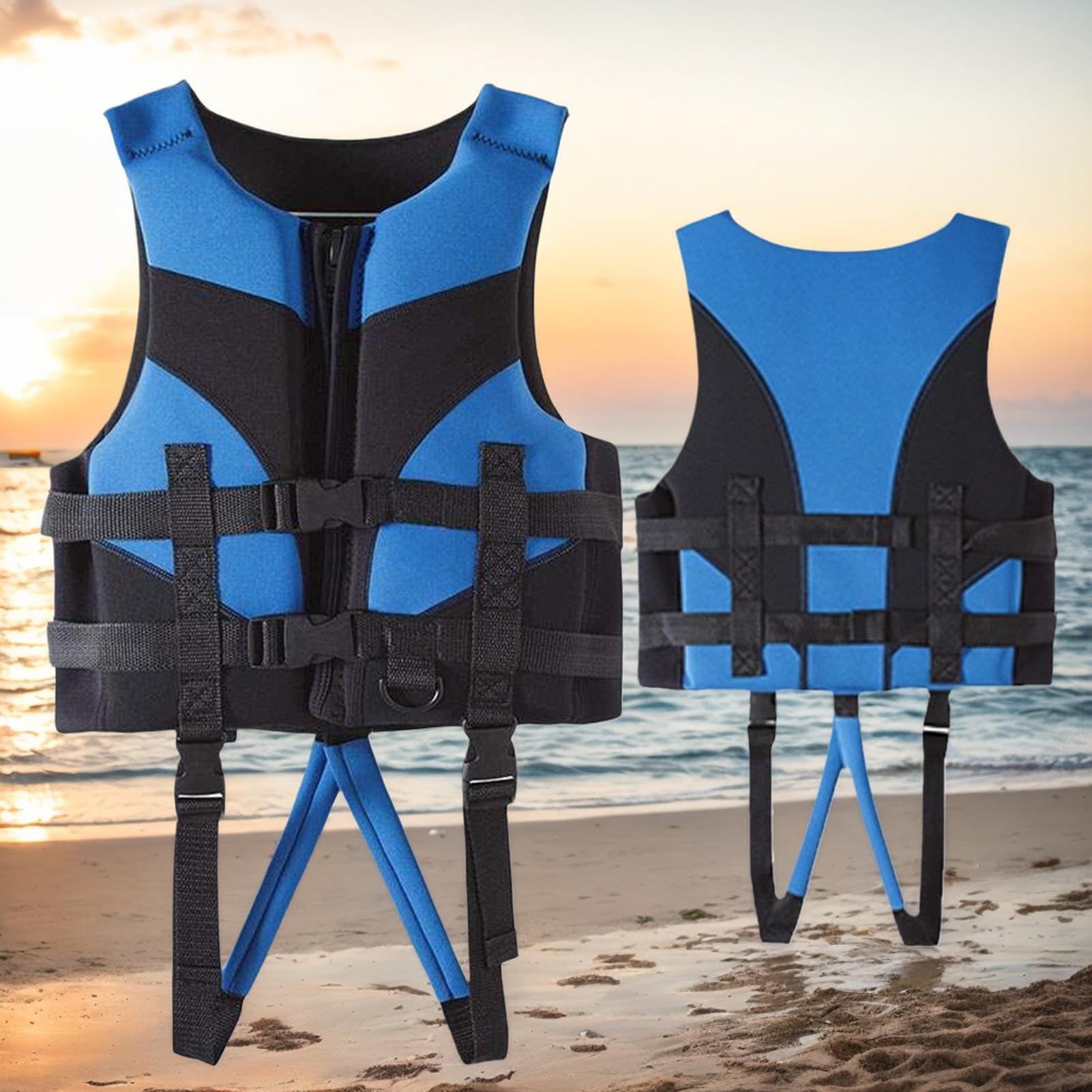Gilet de natation réglable, léger et sûr pour les sports nautiques, les plages, les cours, les promenades en bateau, les parcs aquatiques, les lacs et la pêche