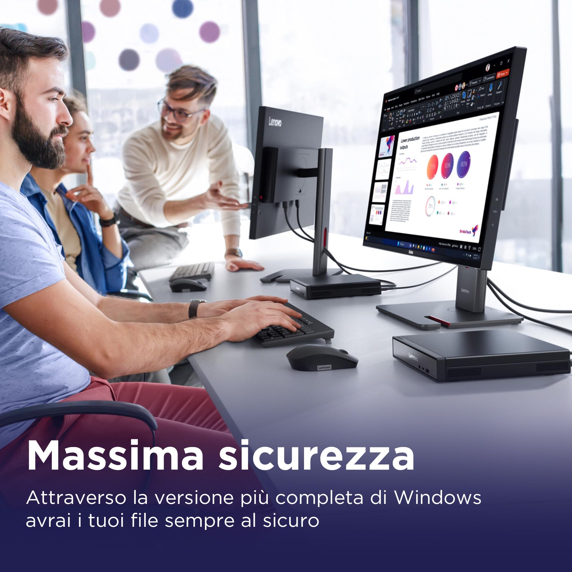 ThinkCentre neo 50q Gen 6, Desktop professionale con processori Intel Core Ultra 5, 16GB di RAM ad altissima velocità e SSD da 512GB, Windows 11 Pro – Nero