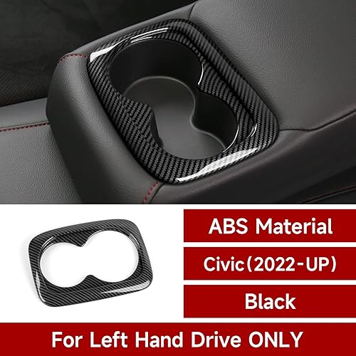 Miniatura 145 de Car Central Armrest Box Cover Decals for 2022 2023 2024 2025 Honda Civic 11th Gen Accessories ABS Carbon Fiber Interior Stickers