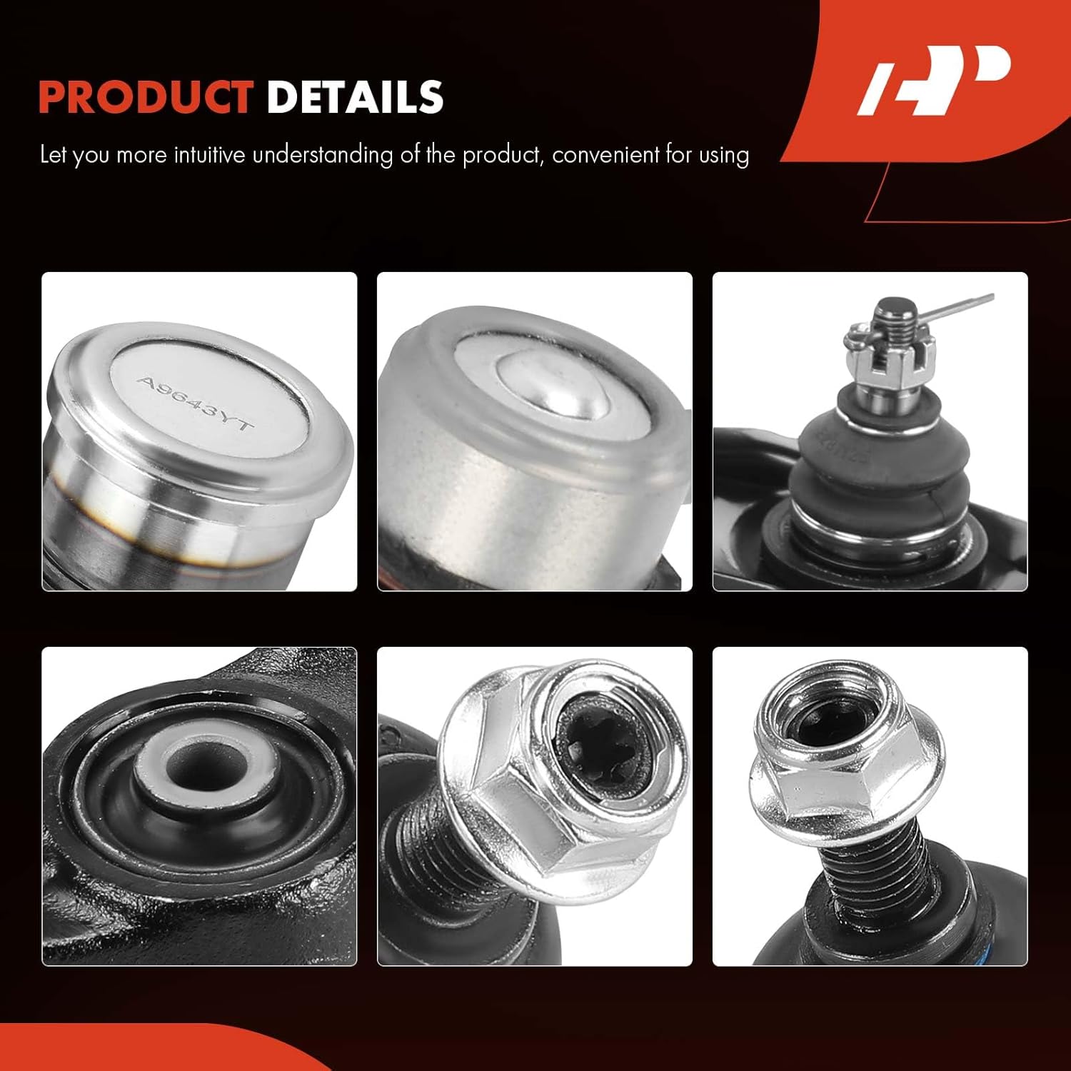 A-Premium Set of 10, Front Upper Lower Control Arm, Lower Ball Joint, Front & Rear Sway Bar Link, Compatible with Honda Accord 1998-2002, Acura TL 1999-2003, CL 2001-2003