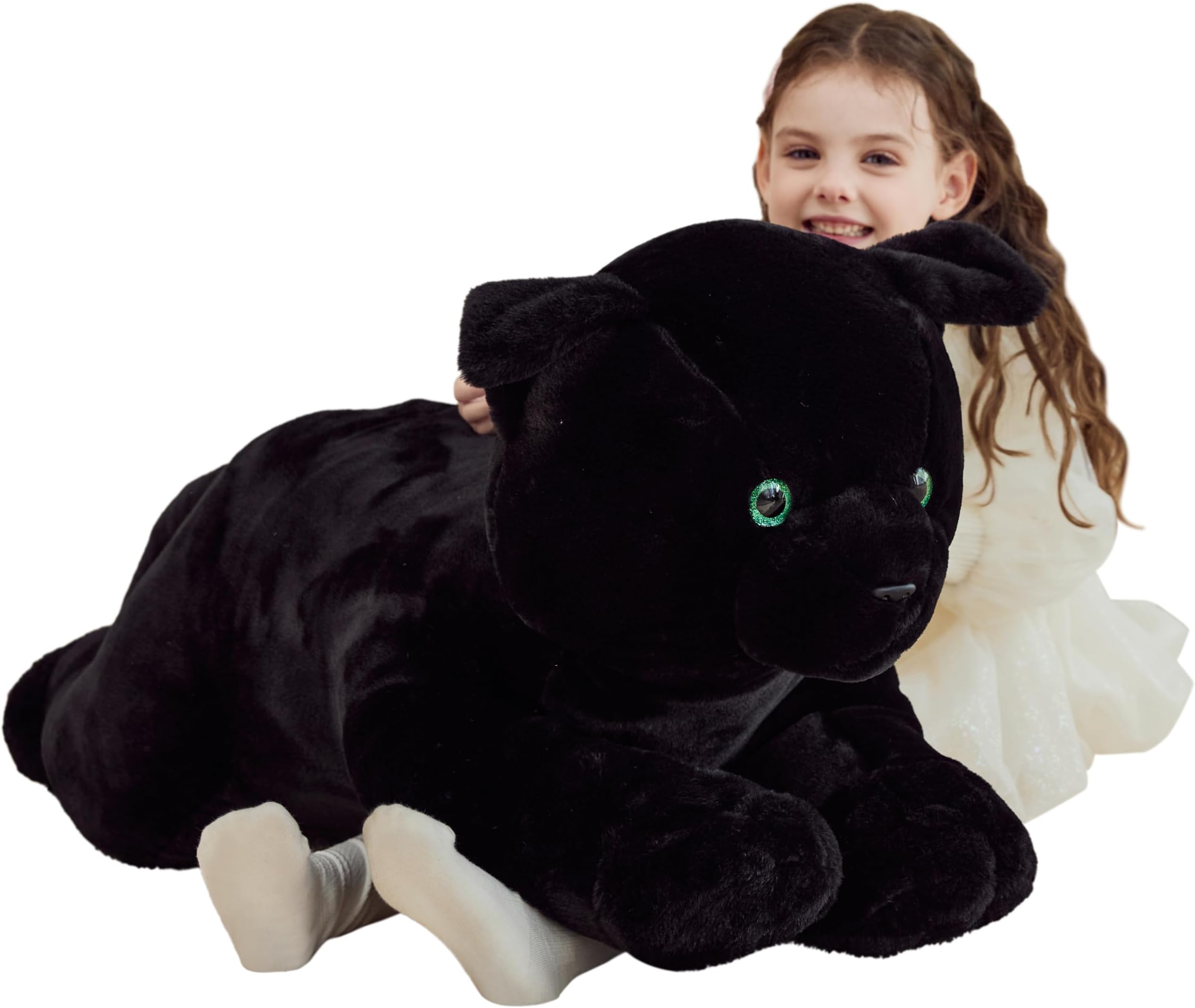 Black Cat Stuffed Animals Plush Toys,Giant Big Large Jumbo Soft Toy,30" Cute Huge Size Fluffy Plushy Fat Plushie,Gifts for Kids