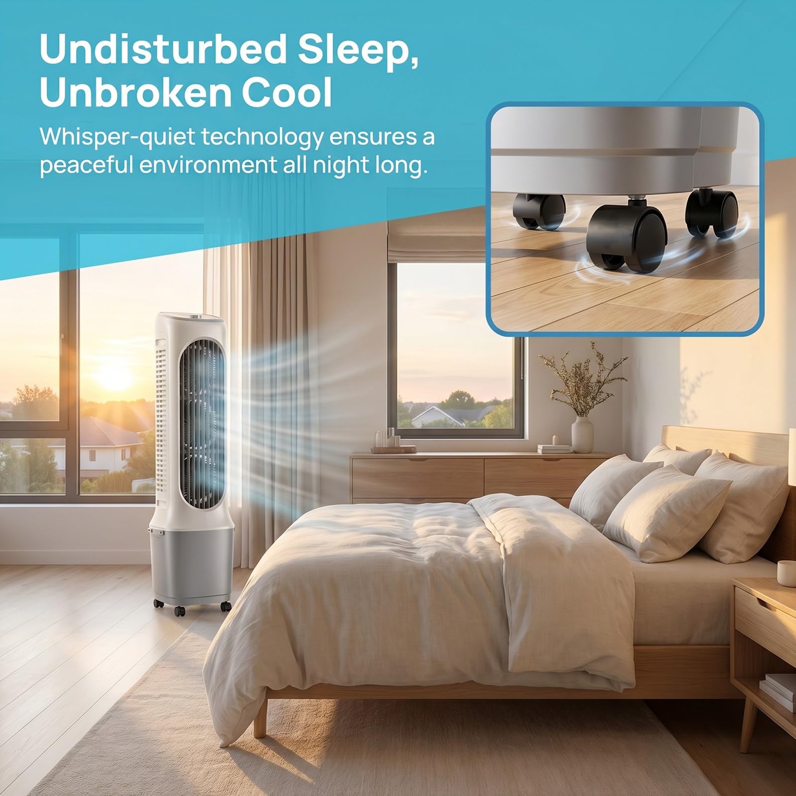 Condizionatore Portatile senza unità esterna | Condizionatore dual split, Portable Air Conditioning, Ventilatore, Raffreddamento, 12H Timer, for Camper Casa Ufficio