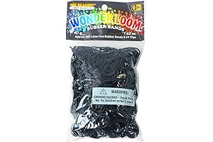 Wonder Loom Bands, Intriguing Black: An Assortment of 600 Rubber Bands for Inspiring Creativity