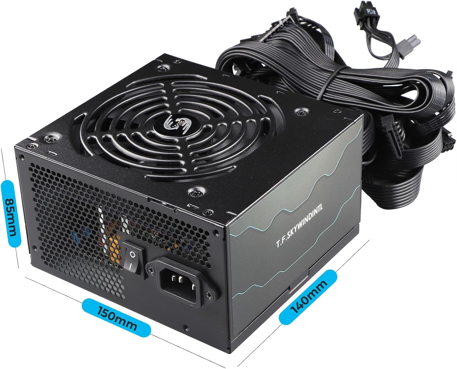 850W PSU 80 Plus Bronze Standard ATX Computer Power Supply Non Modular Build-in 125MM Ultra-Quiet FDB Fan with 20+4Pin Motherboard Power for Desktop Gaming PC Server