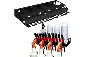 Black 1-pc Rack for Sprayer Bottle Holder and Brush Organizer