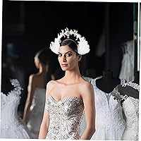 Vista 8 de Beaupretty 1 diadema con halo de Nuestra Señora para decoración de Halloween, bufanda para la cabeza, diadema de boda para novia, cumpleaños