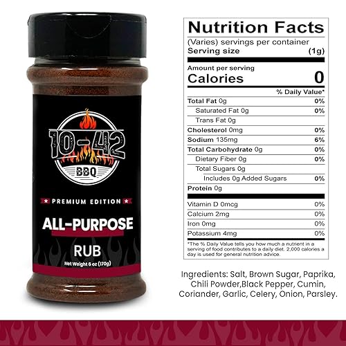 Miniatura 9 de 10-42 BBQ Brisket Rub - Condimento de especias totalmente natural para carne, costilla, pechuga de res - Condimento de carne para barbacoa y