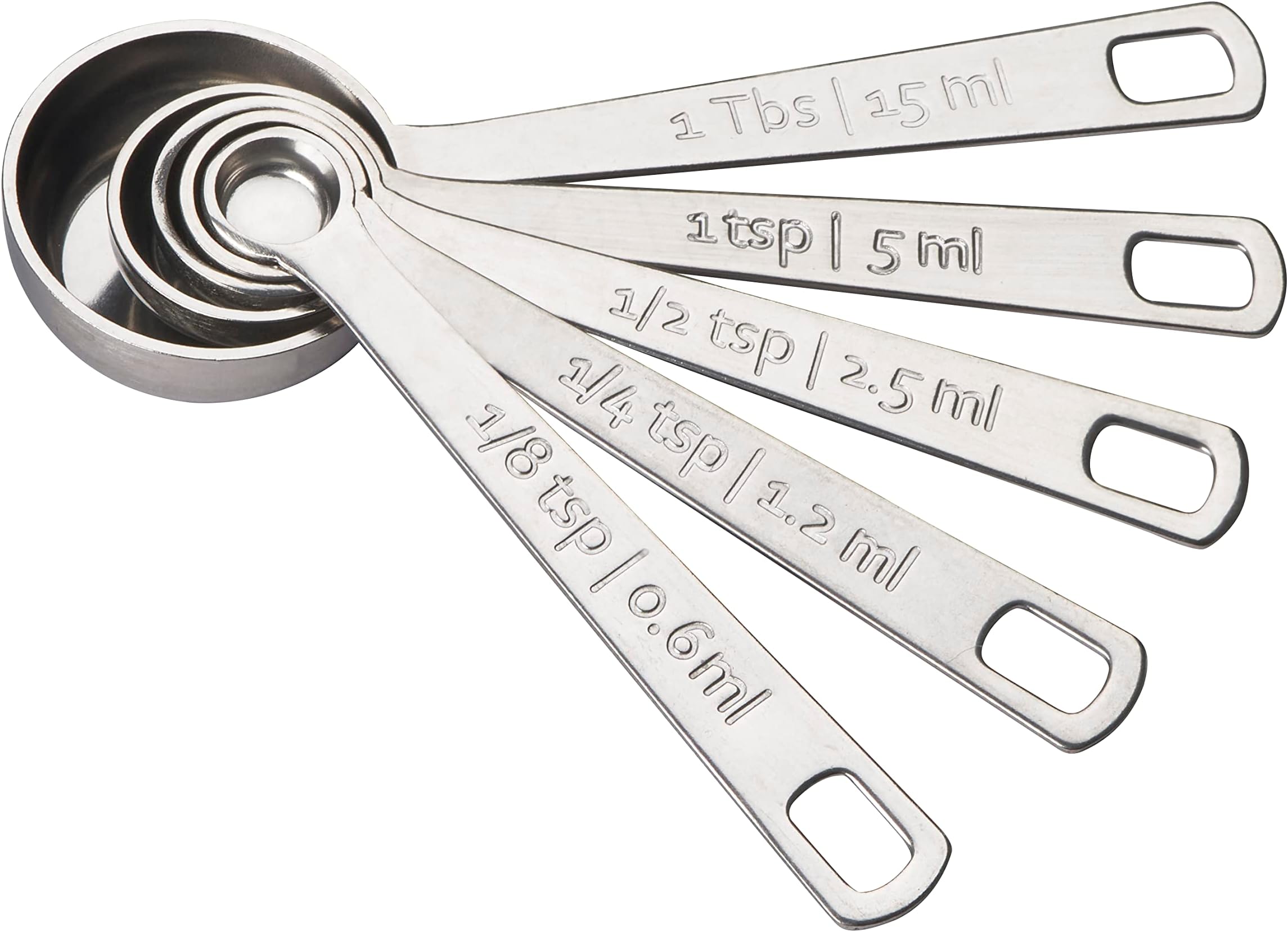 Stainless Steel Measuring Spoons, Set of 5