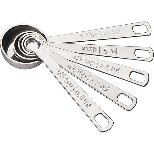Le Creuset Stainless Steel Measuring Spoons, Set of 5
