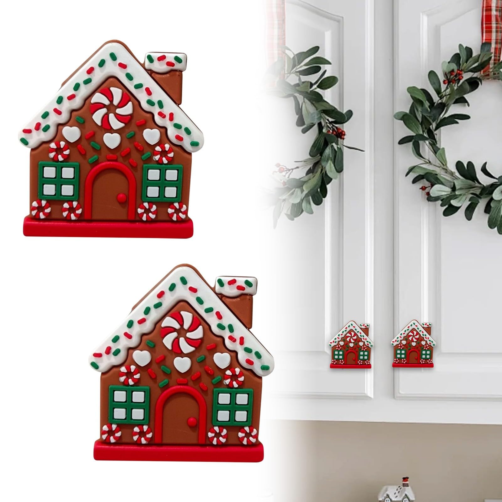 Décoration de maison de vacances avec housses de boutons de Noël