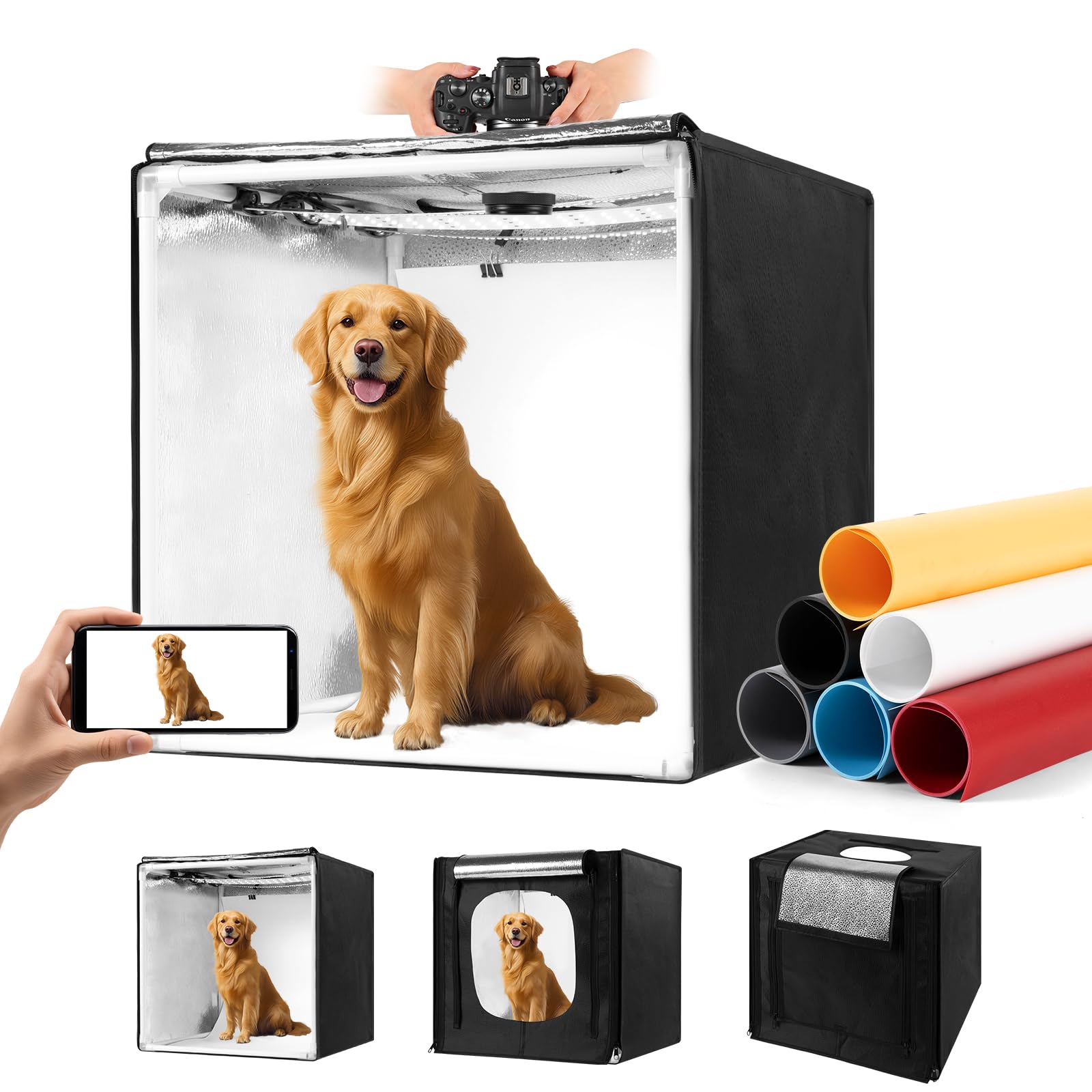 Amazon.com : Photo Light Box, Portable 12/16/20/24/32 Photo