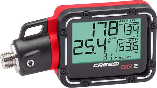 Miniatura 3 de Cressi Scuba Diving Pressure Gauge and Depth Gauge - Easy to Read and Carry - Digi2 Made in Italy