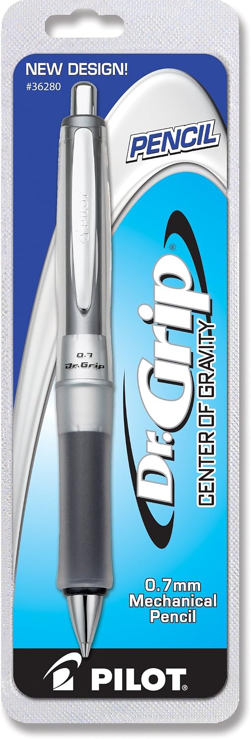 PILOT Center of Gravity Mechanical Pencil.7mm Lead, Charcoal Barrel PIL36280, Charcoal Gray Barrel
