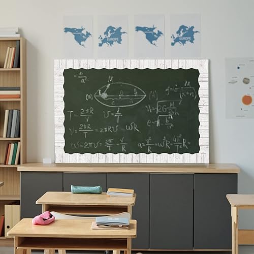 Miniatura 5 de 12 piezas magnéticas de madera blanca para tablón de anuncios, borde de aula, tiras magnéticas para profesores, oficina, pizarra, decoración de