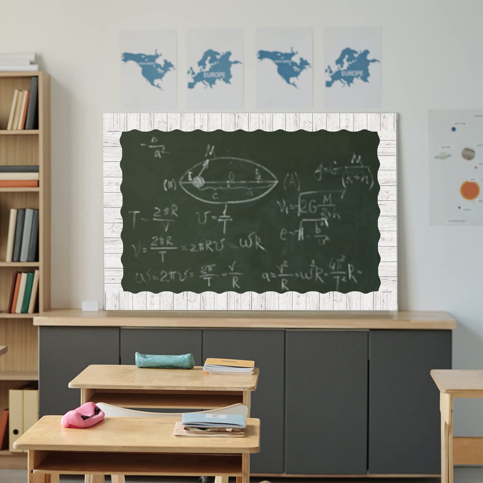 Tofficu Magnetische Bordüren – 12 Stück, Weiß, Für Pinnwand & Whiteboard