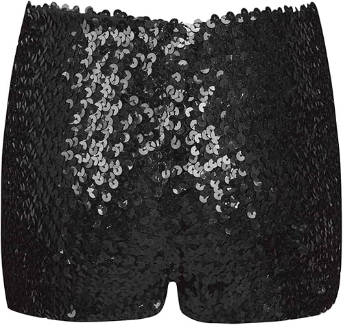 Vista 2 de CHICTRY Pantalones cortos de ballet con lentejuelas brillantes y purpurina para niñas