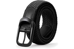 Stretch Belt for Men, Men Elastic Woven Braided Belt 1 3/8 Casual...