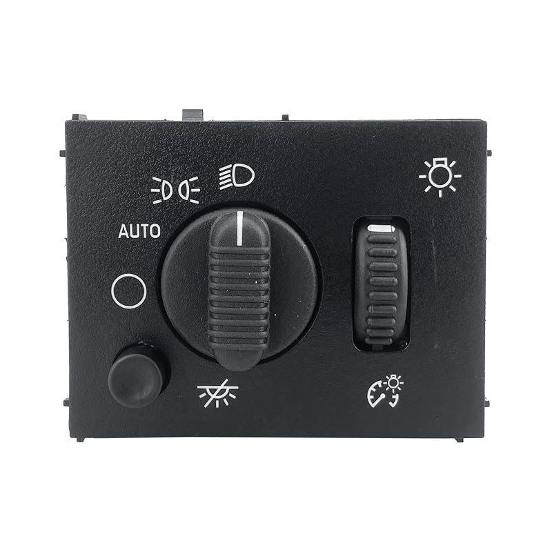 Interruptor do farol e dimmer do painel RLP para Chevy, GMC e Cadillac – LED branco