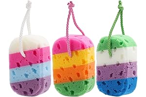 BTYMS Bath Sponges for Kids: Exfoliating, Soft, and Fun