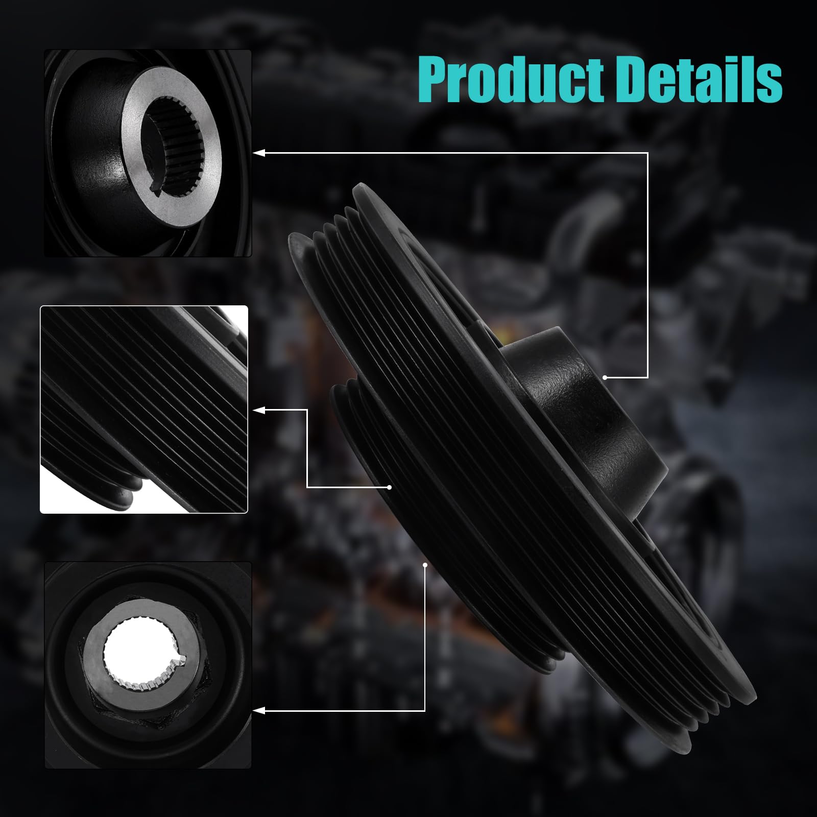 Amazon.com: AULINK 594-068 Harmonic Balancer Crankshaft Pulley