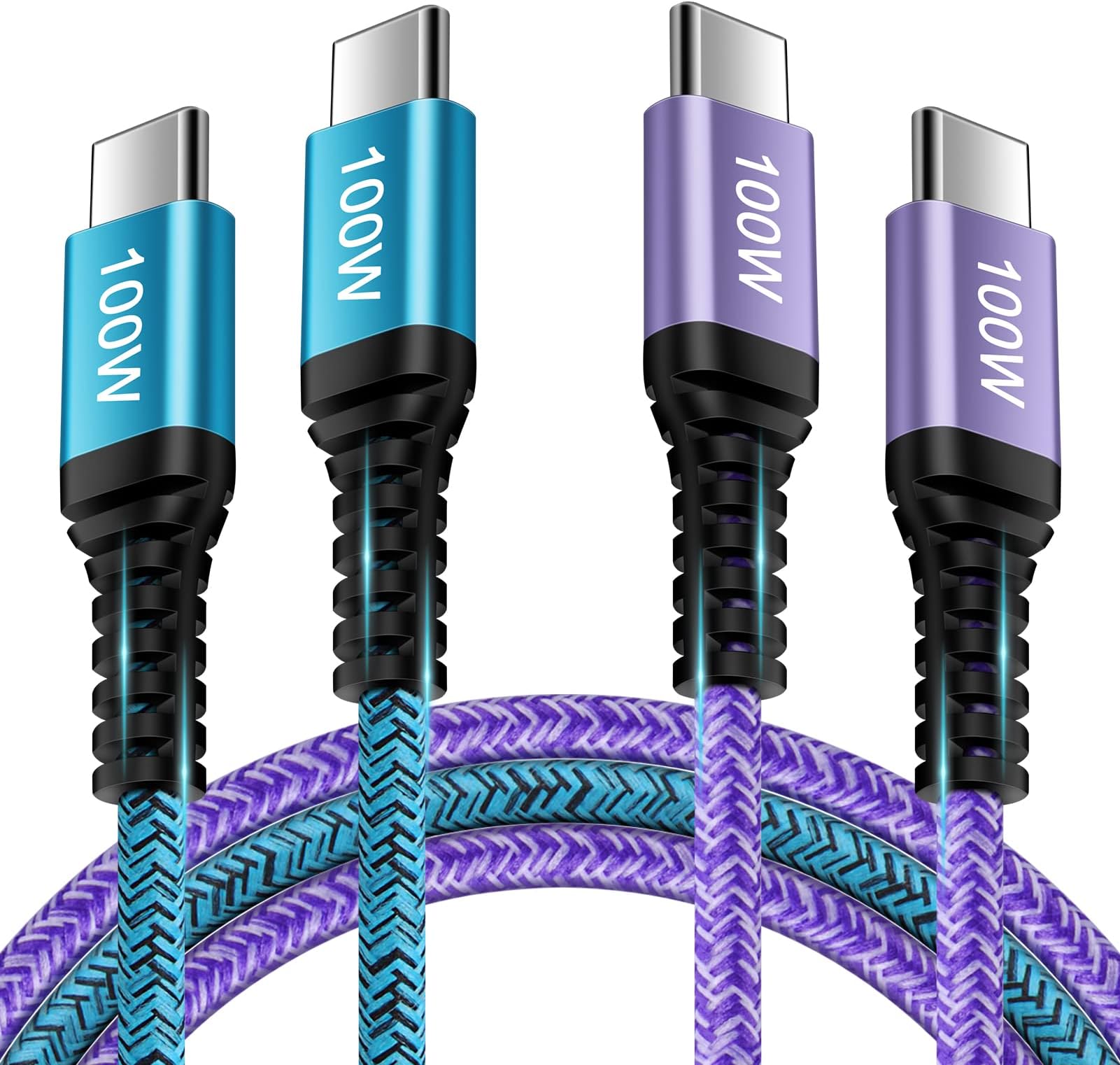 100W USB C to USB C Charger Cable, [2Pack 6FT] Type C Fast Charging Cable, PD 5A USB C to C Cable for iPhone 16 Pro Max 15, Samsung Galaxy A56 A16 A36 S25 Ultra S24 S23 S22 S21 S20, Macbook, Pixel 9 8