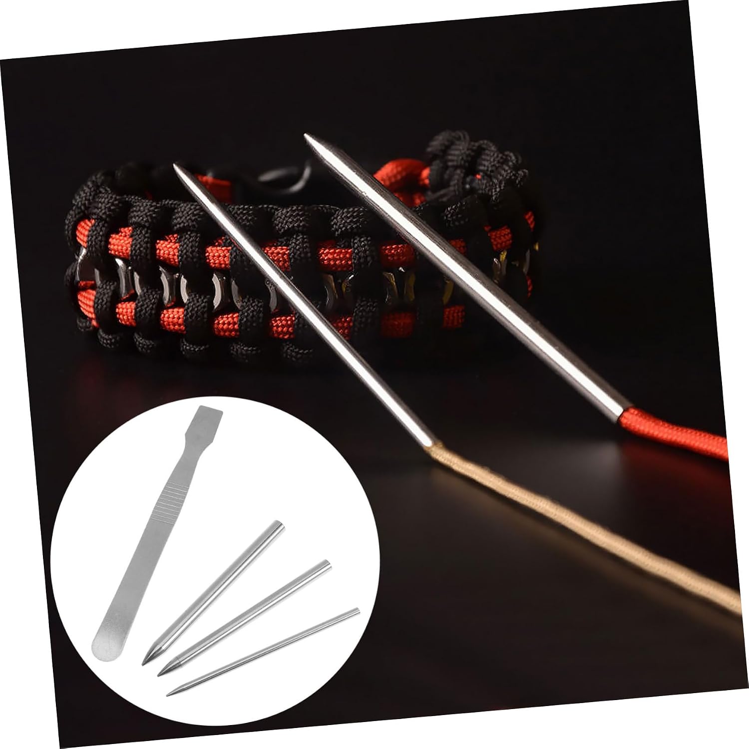 Totority Lacing Needles DIY Projects Includes Smoothing Tool for Bracelet and Glove Repair for Crafting and Weaving