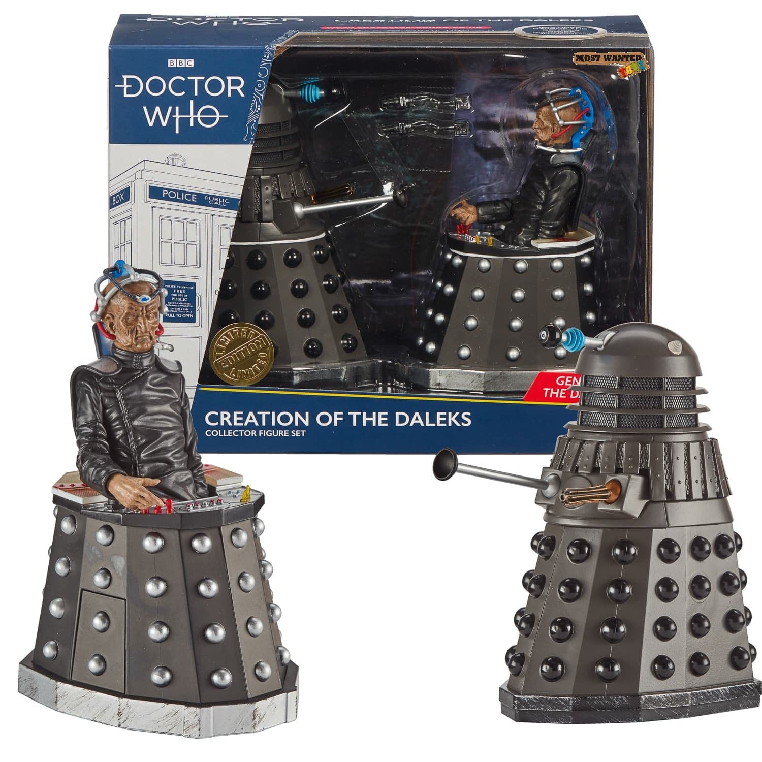 MWT LTD - Doctor Who The Creation / Genesis of the Daleks (1975) Davros (Michael Wisher) - Figure Collector Set - #388653 - Limited Edition Release