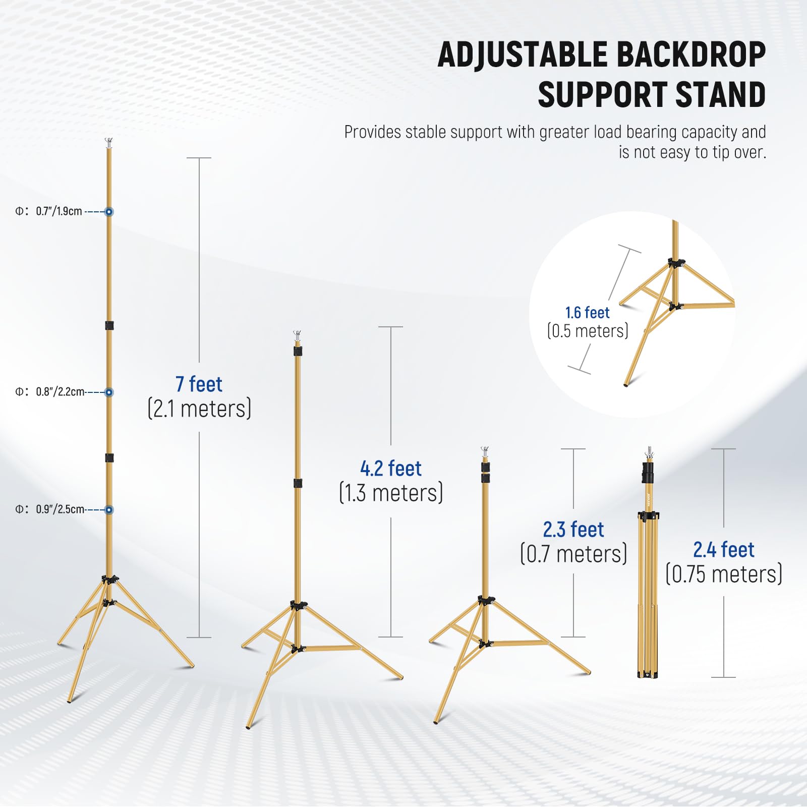Amazon | NEEWER 背景スタンド2x3m 調節可能な撮影スタンド 背景布