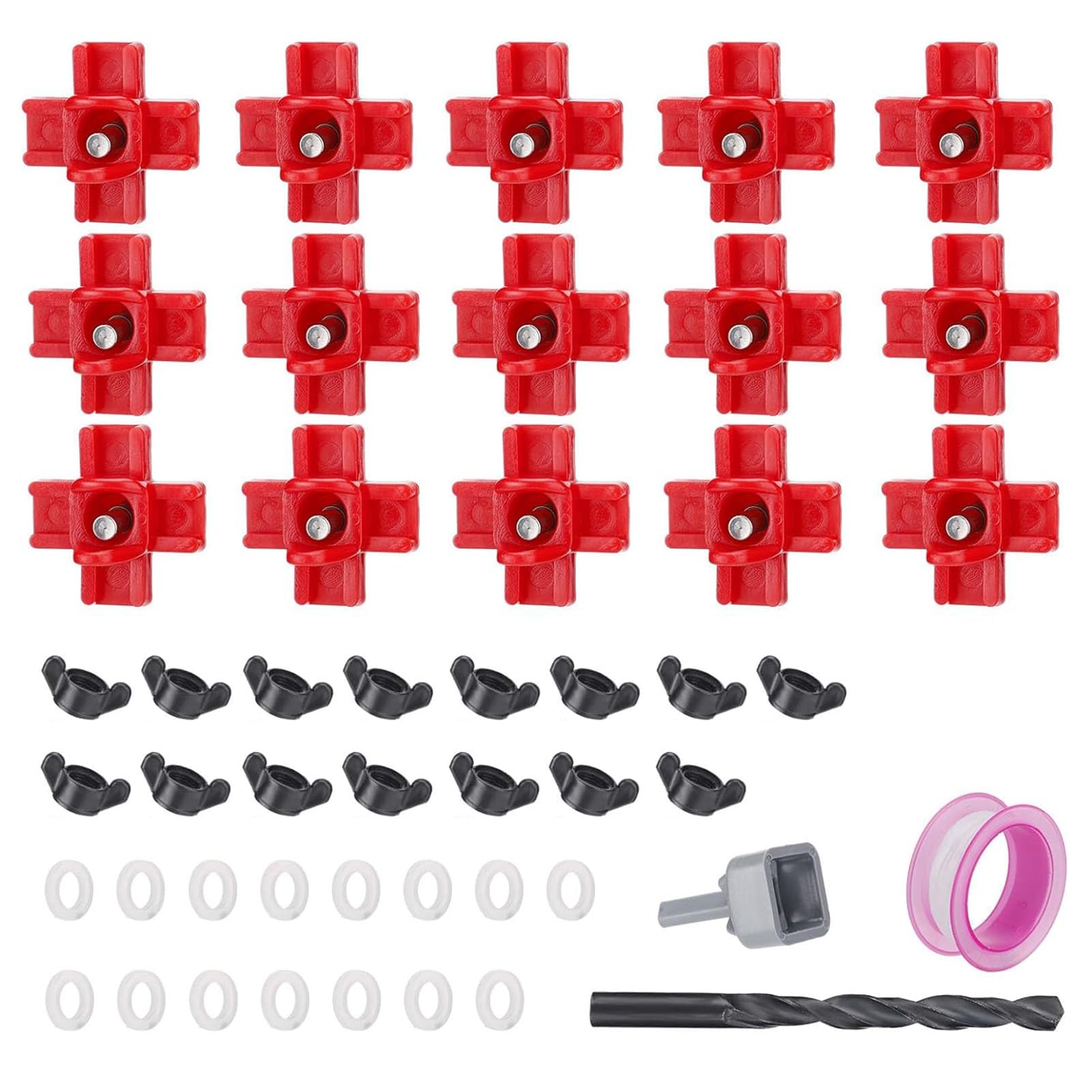 15 Pack Chicken Waterer Nipples,Horizontal Chicken Nipple Waterer for Poultry Coop,Non Leak,with Drill Bits