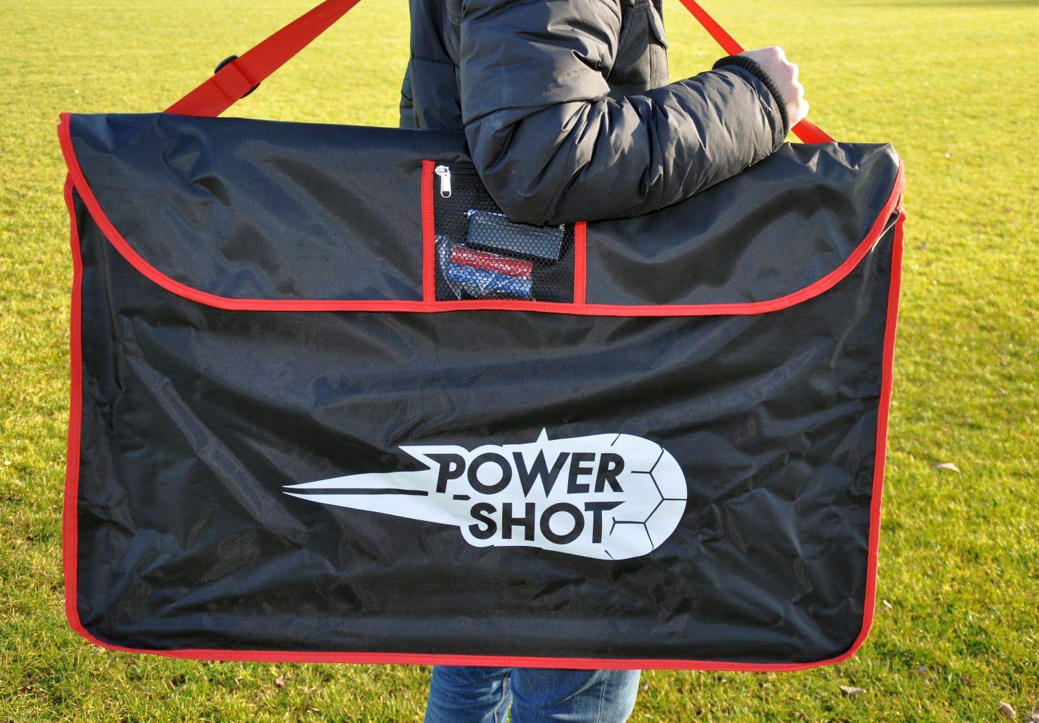 POWERSHOT Taktiktafel Fußball - 2 Verschiedene Größen zur Auswahl - Taktiboard Inkl. Magnete und Filzstift mit Schwamm (Taktiktafel + Tasche (60 x 45 cm))