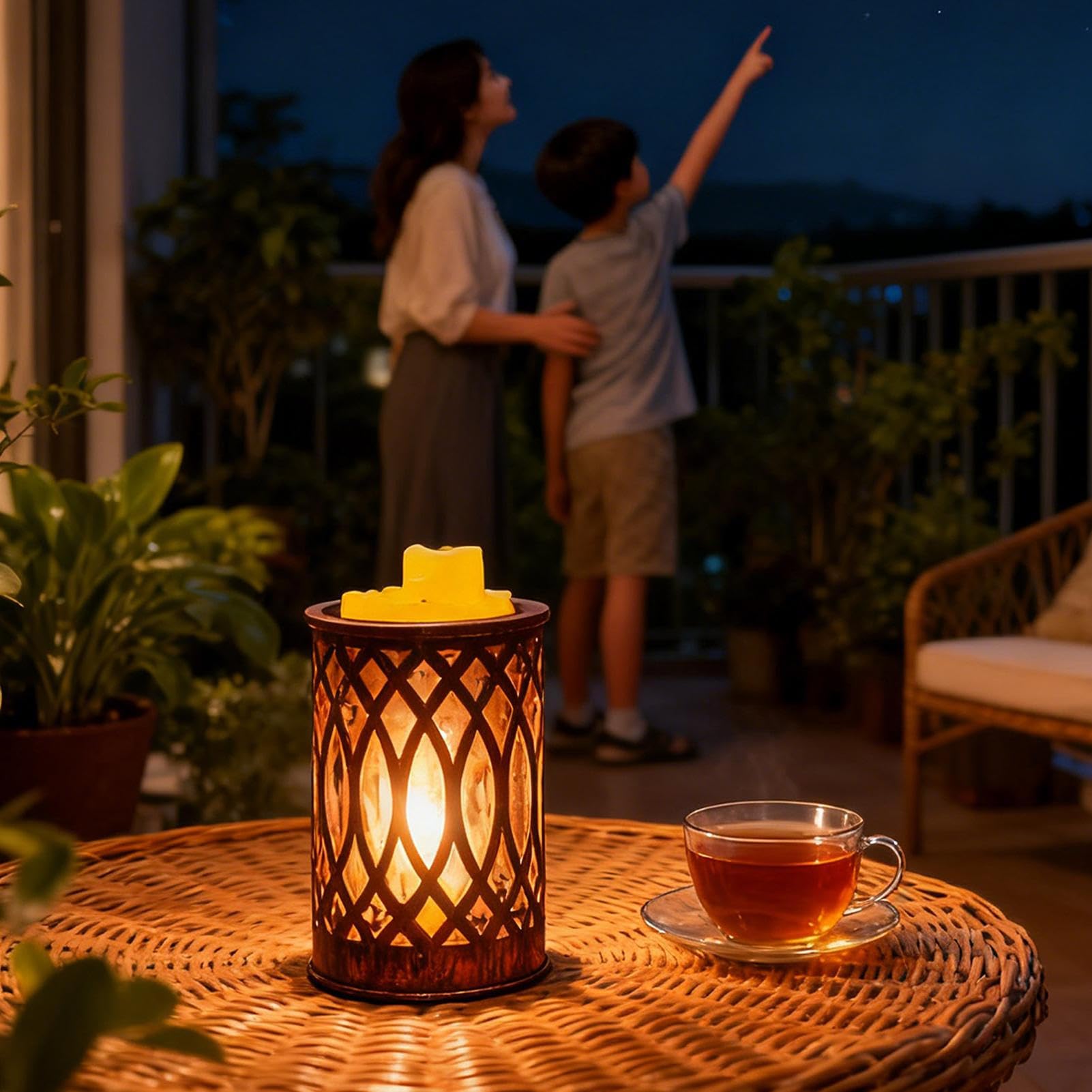 Diffusore di profumo elettrico con timer | Riscaldatore elettrico per casa, stanza, ufficio, camera da letto, cucina, bagno, scrivania, caminetto, Natale