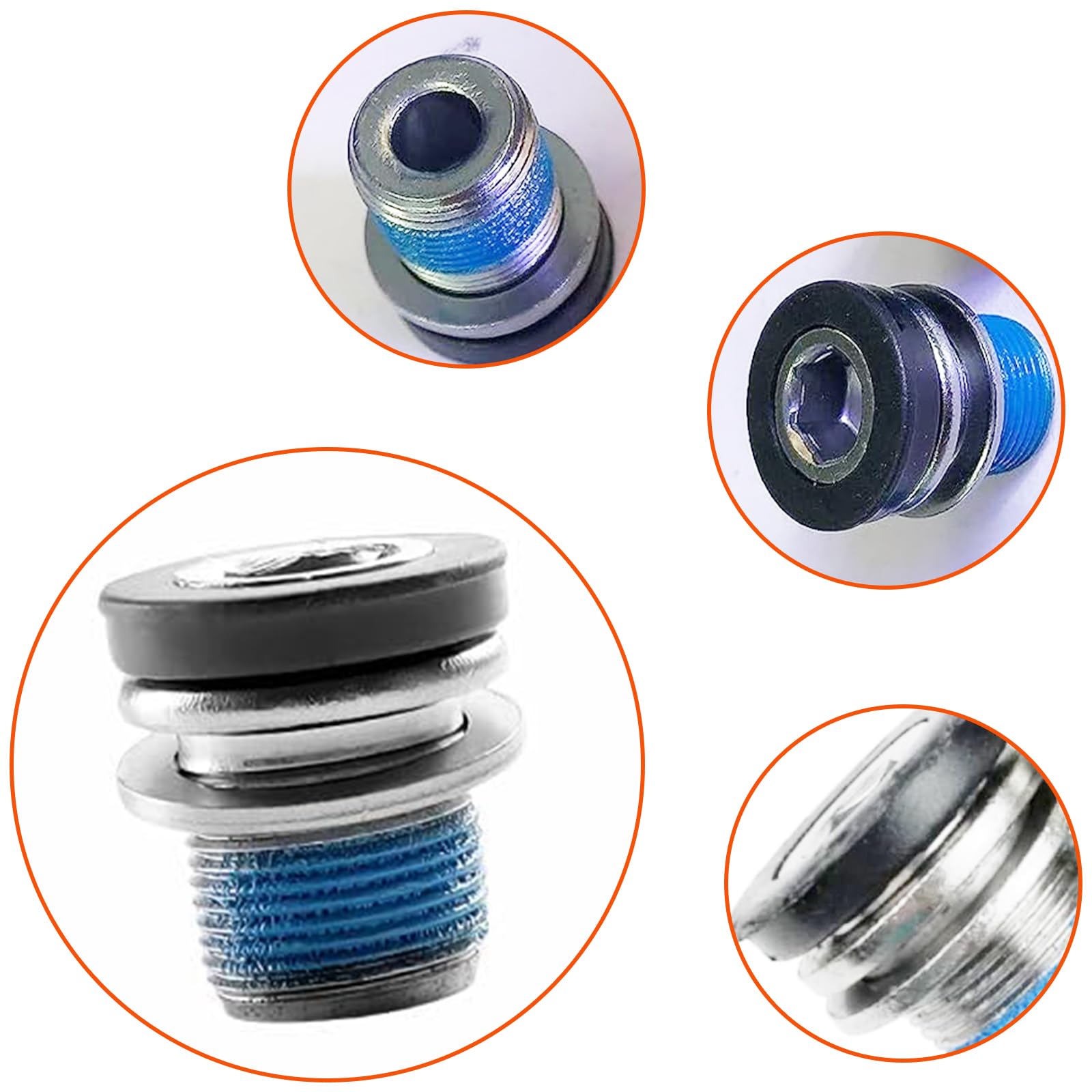 Tornillos de manivela para bicicleta eléctrica Bosch M15 con anillo de sellado