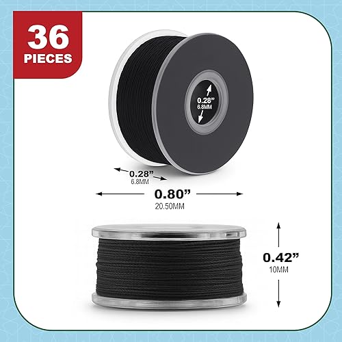 Miniatura 4 de Mandala Crafts 36 bobinas preenrolladas SA156 de colores surtidos para máquina de coser Singer -15J SA156 hilo de bobina precargado para máquina de