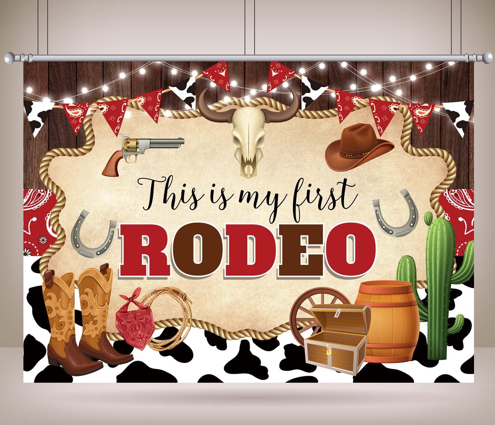 4.5x3m Il mio primo sfondo per festa di rodeo,tema cowboy e cowgirl occidentali,decorazioni per la festa del primo compleanno,sfondo per fotografia country occidentale,cabina fotografica