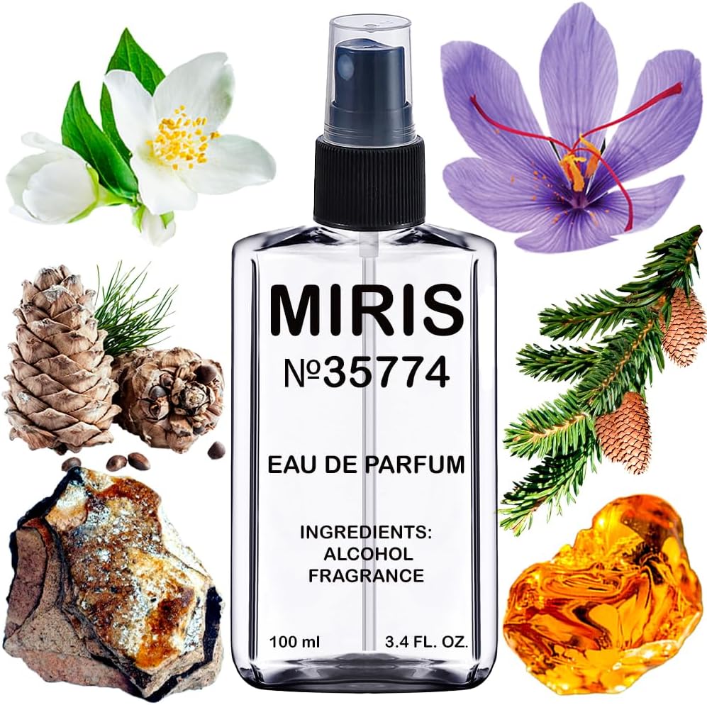 MIRIS No. 35774, Inspired by Bacarat Rouge 540, Long-Lasting Eau de Parfum Unisex for Women and Men, Spray 3.4 Fl Oz / 100 ml