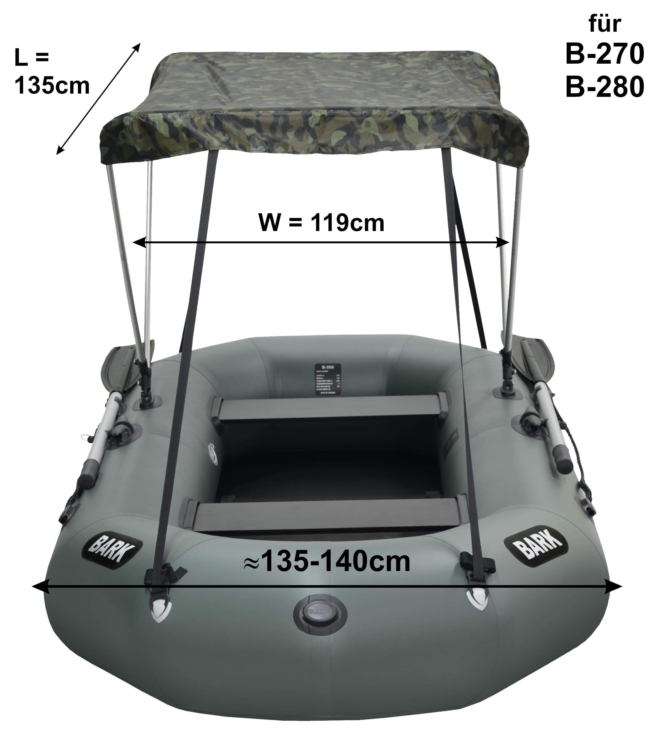 Gommone Gonfiabile BARK 2.2m - Barca A Remi Per 1 Persona, Fondo A Doghe, Per Pesca E Tempo Libero - Foto 2