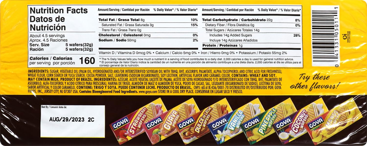 Goya Foods Chocolate Wafers, 4.94 Ounce (Pack of 24)