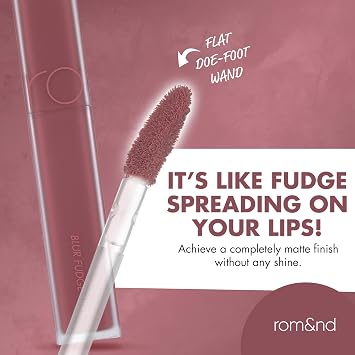 rom&nd Blur Fudge Tint | Velvety Matte Lip Stain | 02 Rosiental | 0.17oz